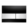 TECEsquare- Ovládací tlačítko, skleněné, černé sklo - broušená nerezová ocel 9240806