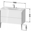 Duravit XViu - Umyvadlo do nábytku c-bonded se závěsnou skříňkou, 2 zásuvky, 1000x480 mm, XV4711 E/N/O