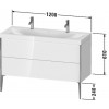 Duravit XViu - Umyvadlo do nábytku c-bonded se závěsnou skříňkou, 2 zásuvky, 1200x480 mm, XV4713 O