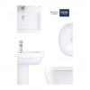 Grohe Bau Ceramic - Závěsné WC, alpská bílá 39427000