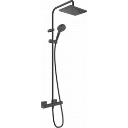 Hansgrohe Vernis Shape - Sprchový systém, termostatický, hlavová sprcha + ruční sprcha, černá matná 26286670