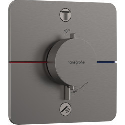 Hansgrohe ShowerSelect Comfort Q - Termostat pod omítku pro 2 spotřebiče, kartáčovaný černý chrom 15583340