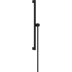 Hansgrohe Unica - Sprchová tyč S Puro 650 mm se snadno posuvným držákem a sprchovou hadicí, černá matná 24402670
