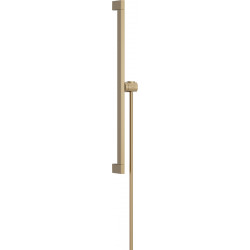 Hansgrohe Unica - Sprchová tyč E Puro 650 mm se snadno posuvným držákem a sprchovou hadicí, kartáčovaný bronz 24404140