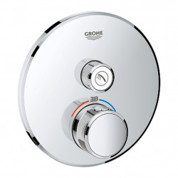 Grohe Grohtherm Smart Control - podomítkový termostat na jeden spotřebič, kulatý tvar, chrom, 29118000