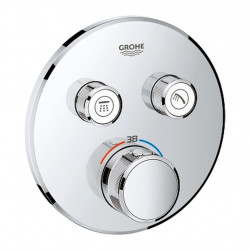 Grohe Grohtherm Smart Control - podomítkový termostat na dva spotřebiče, kulatý tvar, chrom, 29119000