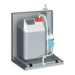 Sanela - Nástěnný dávkovač tekuté i gelové dezinfekce za zrcadlo, 24 V DC