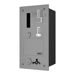 Sanela - Vestavěný mincovní automat dveřního zámku, GSM, eurozámek, 24 V DC