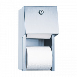 Sanela - Nerezový zásobník dvou toaletních rolí, k montáži na omítku, povrch matný