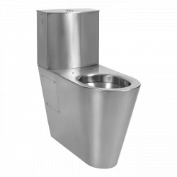 Sanela - Nerezové kombi WC pro tělesně handicapované, spodní přívod vody