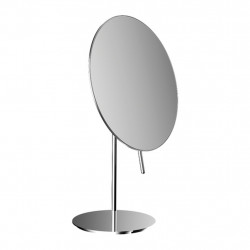 Emco Cosmetic mirrors Pure - Stojící kulaté holící a kosmetické zrcadlo, Ø 202 mm, 3 násobné zvětšování, chrom 109400112