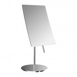 Emco Cosmetic mirrors Pure - Stojící čtvercové holící a kosmetické zrcadlo, 132 x 148 mm, 3 násobné zvětšování, chrom 109400113