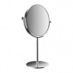 Emco Cosmetic mirrors Pure - Stojící kulaté holící a kosmetické zrcadlo, Ø 177 mm, 3 násobné zvětšování, chrom 109400116