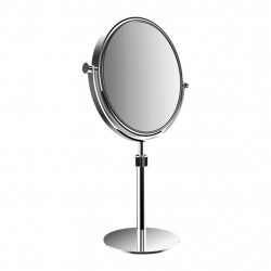Emco Cosmetic mirrors Pure - Stojící kulaté holící a kosmetické zrcadlo, Ø 201 mm, 3 násobné zvětšování, chrom 109400119
