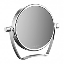 Emco Cosmetic mirrors Pure - Stojící kulaté cestovní zrcadlo, Ø 83 mm, 5 násobné zvětšování, chrom 109400123