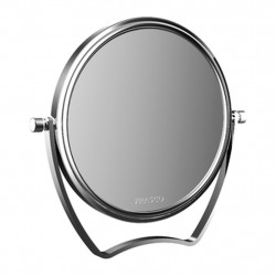 Emco Cosmetic mirrors Pure - Stojící kulaté cestovní zrcadlo, Ø 139 mm, 5 násobné zvětšování, chrom 109400125