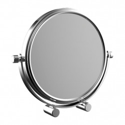 Emco Cosmetic mirrors Pure - Stojící kulaté cestovní zrcadlo, Ø 126 mm, 5 násobné zvětšování, chrom 109400132