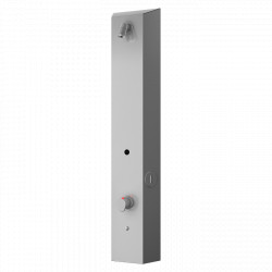 Sanela - Nerezový sprchový nástěnný žetonový panel pro dvě vody, regulace termostatem, 24 V DC
