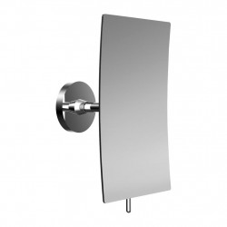 Emco Cosmetic mirrors Pure - Nástěnné hranaté holicí a kosmetické zrcadlo, 132 x 208 mm, 3 násobné zvětšování, chrom 109400107