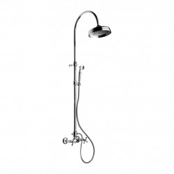 Faris Liberty - sprchová baterie nástěnná, rozteč 150mm, pevná sprcha + ruční sprcha - komplet, chrom 027 + AC270