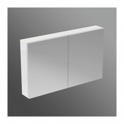 Ideal Standard Mirror &amp; Light - Zrcadlová skříňka KOMFORT 1000 mm, Dekor hliník, T3498AL