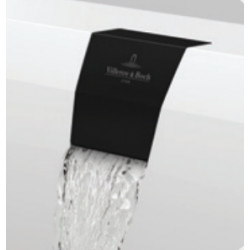 Villeroy Boch - Napouštění vody integrované v přepadu, 20 l/min, černá matná UPCON0123-33