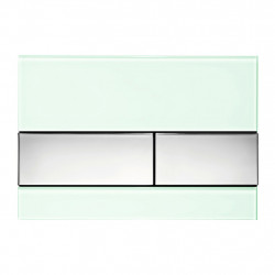 TECEsquare- Ovládací tlačítko, skleněné, zelené sklo - chrom 9240805