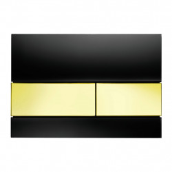 TECEsquare- Ovládací tlačítko, skleněné, černé sklo - zlaté 9240808
