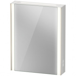 Duravit XViu - Zrcadlová skříňka s osvětlením, Icon verze, 620x156 mm, panty vlevo, champagne matná XV7141LB1B1