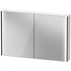 Duravit XViu - Zrcadlová skříňka s osvětlením, Icon verze, 1220x156 mm, černá matná XV71440B2B2