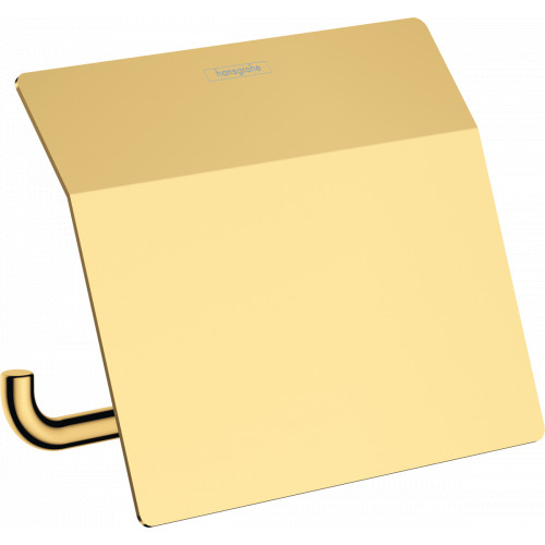 Hansgrohe AddStoris - Držák na toaletní papír s krytkou, leštěný vzhled zlata 41753990