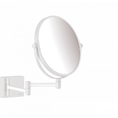 Hansgrohe AddStoris - Kosmetické zrcadlo Ø188mm, bílá matná 41791700