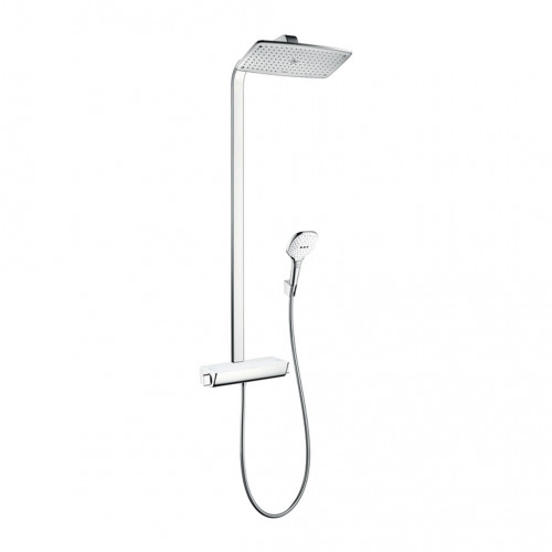 Hansgrohe Raindance Select E - sprchová baterie nástěnná, termostat, pevná sprcha + ruční sprcha, bílá-chrom 27112400