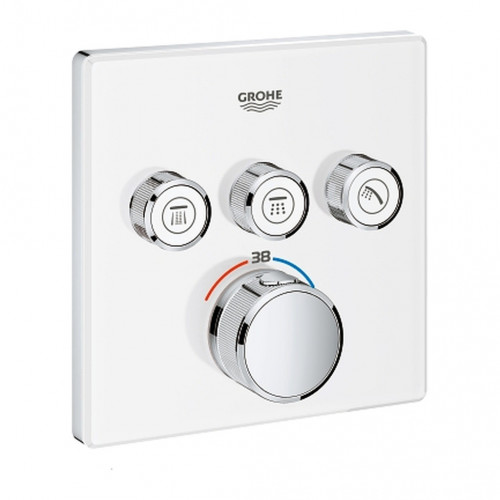 Grohe Grohtherm Smart Control - podomítkový termostat na tři spotřebiče, bílá / chrom, 29157LS0