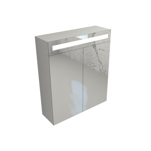 BOCCHI - Zrcadlová skříňka s LED osvětlením, 600x700 mm