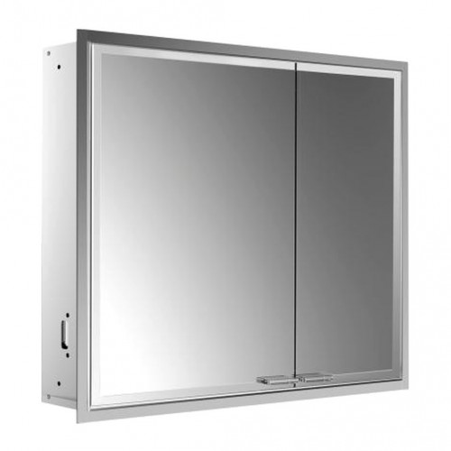 Emco Prestige 2 - Vestavěná zrcadlová skříň 815 mm široké dveře vlevo bez světelného systému, zrcadlová 989707103